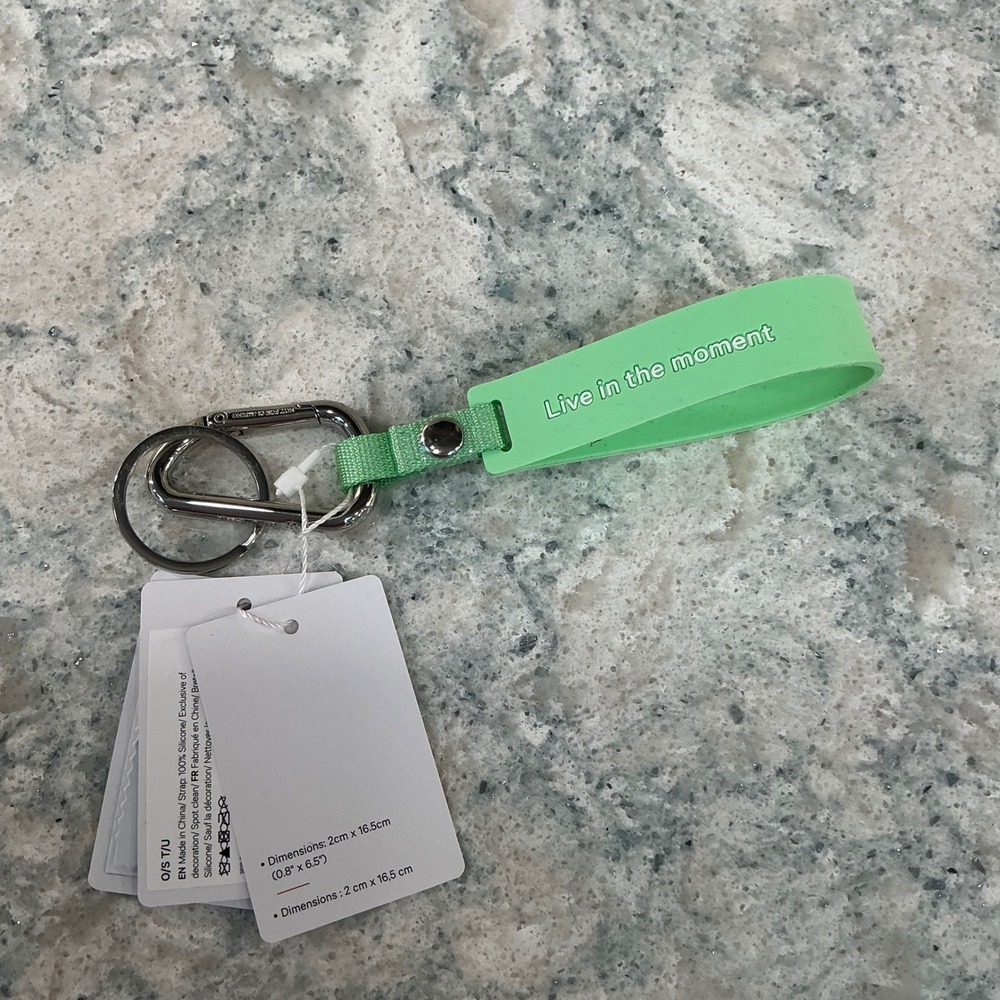 lululemon Keychain Silicone Wristlet OS Citron Halo Mint Live In The Moment